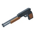 Shotgun icon, isometric style Royalty Free Stock Photo