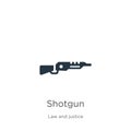 Shotgun icon vector. Trendy flat shotgun icon from law and justice collection isolated on white background. Vector illustration Royalty Free Stock Photo