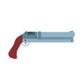 Shotgun illustration rifel vector icon. Hunting gun weapon barrel target. Munition brown simple caliber duck Royalty Free Stock Photo