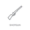 Shotgun linear icon. Modern outline Shotgun logo concept on whit