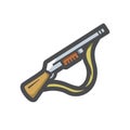 Shotgun multiple weapon Vector icon Cartoon illustration