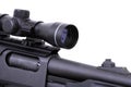 Shotgun with a rifle scope Royalty Free Stock Photo