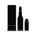 Shotgun shell and bullets icon