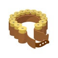 Shells belt cartoon icon Royalty Free Stock Photo