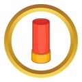 Shotgun shell vector icon