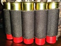 5 shotgun shells Royalty Free Stock Photo