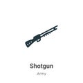 Shotgun vector icon on white background. Flat vector shotgun icon symbol sign from modern army collection for mobile concept and Royalty Free Stock Photo