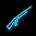 shotgun weapon neon glow icon illustration Royalty Free Stock Photo