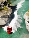 Shotover Jet Boat Ride, Queenstown, New zealand Royalty Free Stock Photo