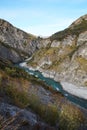 Shotover River at Skippers Canyon Road , Queenstown, New Zealand Royalty Free Stock Photo