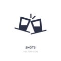 shots icon on white background. Simple element illustration from Alcohol concept