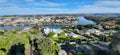Shots from the top of Durie Hill Elevator Tower in Whanganui, New Zealand Royalty Free Stock Photo