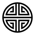 Shou, Chinese longevity symbol, happiness and a long life sign