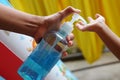 Should use an alcohol-based hand spray children at home regularly.COVID-19.