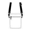 Shoulder bag zipper vector illustration flat sketches template