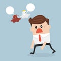 Shoulder devil and angel, illustion flat design style. Royalty Free Stock Photo