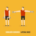 Shoulder Exercises. Lateral Raise Royalty Free Stock Photo