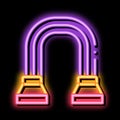 shoulder expander neon glow icon illustration