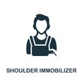 Shoulder Immobilizer icon. Monochrome simple Shoulder Immobilizer icon for templates, web design and infographics