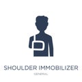 shoulder immobilizer icon. Trendy flat vector shoulder immobilizer icon on white background from General collection