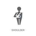 shoulder immobilizer icon. Trendy shoulder immobilizer logo concept on white background from General collection