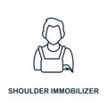 Shoulder Immobilizer line icon. Monochrome simple Shoulder Immobilizer outline icon for templates, web design and