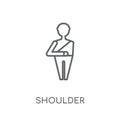 shoulder immobilizer linear icon. Modern outline shoulder immobi