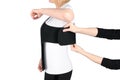 Deso`s Handwrap. Supports & Immobilizers. Orthopedic medical Braces. Shoulder injury. Royalty Free Stock Photo