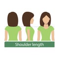 Shoulder length hair Royalty Free Stock Photo