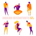 Shoulder Osteoarthritis icons collection