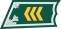 Shoulder pad military insignia for non-commissioned officers of the Finland army KERSANTTI (SERGEANT)