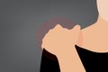 Shoulder pain is any pain in or around the shoulder joint. Royalty Free Stock Photo