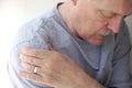 Shoulder pain in a senior man Royalty Free Stock Photo
