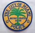 The shoulder patch of the Miami Police Department in Florida Royalty Free Stock Photo