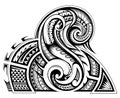 Shoulder and sleeve tattoo design in tribal art style