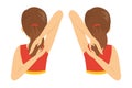 Shoulder wing span exercise. Stretch to relieve shoulder pain