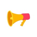 shout megaphone cartoon vector illustration