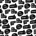 Shout Speech Bubble Seamless Pattern