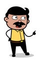 Shouting While Talking - Indian Cartoon Man Father Vector Illustration