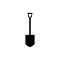 Shovel black sign icon. Vector illustration eps 10 Royalty Free Stock Photo