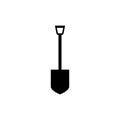 Shovel black sign icon. Vector illustration eps 10 Royalty Free Stock Photo