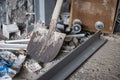 Shovel on construction site Royalty Free Stock Photo