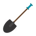 Shovel construction tool isolated