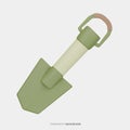 Shovel 3D Icon Illustration Rendering Transparent Background