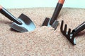 Shovel for digging sand on the beach