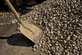 Shovel and gravel Royalty Free Stock Photo