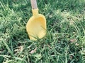 Plastic Shovel in green grass Royalty Free Stock Photo