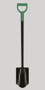 Shovel with green Handle Vector illustration Royalty Free Stock Photo