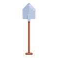 Shovel icon cartoon vector. Brick wall Royalty Free Stock Photo