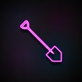 shovel icon. Element of Home repair tool icons for mobile concept and web apps. Neon shovel icon can be used for web and mobile ap Royalty Free Stock Photo